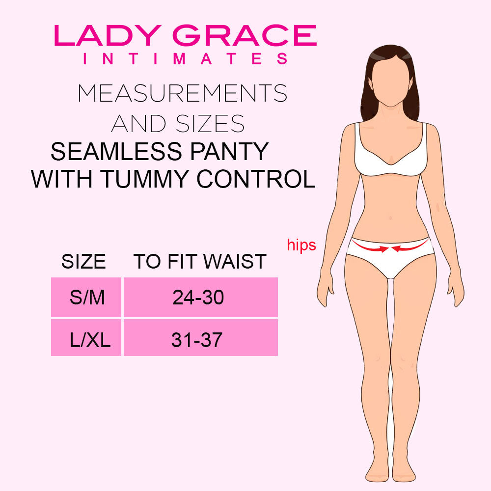 Lady Grace Intimates Seamless Panty with Tummy Control - 8512